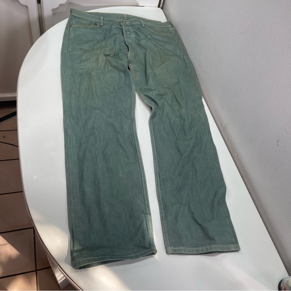 Levi's 501 XX Jeans Men 38x34 Green Denim Classic Button Fly Straight 100%cotton